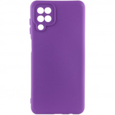 Чохол Silicone Cover Lakshmi Full Camera (AA) для Samsung Galaxy A12 - Фіолетовий / Purple