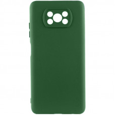 Чехол Silicone Cover Lakshmi Full Camera (AA) для Xiaomi Poco X3 NFC / Poco X3 Pro - Зеленый / Dark green