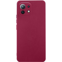 Чохол Silicone Cover Lakshmi Full Camera (AA) для Xiaomi Mi 11 Lite - Бордовий / Marsala