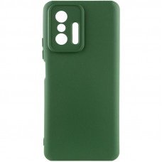 Чехол Silicone Cover Lakshmi Full Camera (AA) для Xiaomi 11T / 11T Pro - Зеленый / Dark green