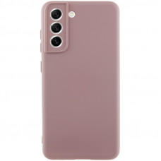 Чехол TPU GETMAN Liquid Silk Full Camera для Samsung Galaxy S21 - Розовый / Pink Sand