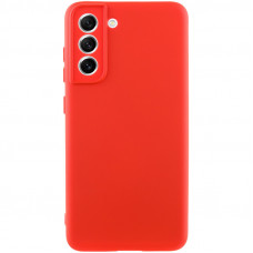 Чехол TPU GETMAN Liquid Silk Full Camera для Samsung Galaxy S21 FE - Красный / Red