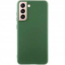 Чехол Silicone Cover Lakshmi (AA) для Samsung Galaxy S21 - Зеленый / Dark green