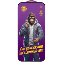 Защитное стекло 5D Anti-static Purple (тех.пак) для Apple iPhone 14 Pro (6.1) - Черный