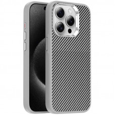 Чехол TPU+PC Carbon with MagSafe для Apple iPhone 13 Pro Max (6.7) - Grey