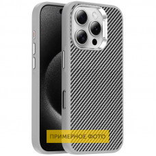 Чохол TPU+PC Carbon with MagSafe для Apple iPhone 16 (6.1) - Grey