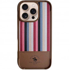 Кожаный чехол Polo Santa Barbara Isaac для Apple iPhone 16 Pro Max (6.9) - Champagne gold