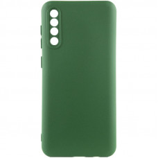 Чехол TPU GETMAN Liquid Silk Full Camera для Samsung Galaxy A50 (A505F) / A50s / A30s - Зеленый / Dark green