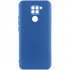 Чохол TPU GETMAN Liquid Silk Full Camera для Xiaomi Redmi Note 9 / Redmi 10X - Синій / Navy Blue