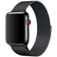 Ремешок Milanese Loop Design для Apple Watch 42(ser.1-3)/44/45/46/49mm - Черный
