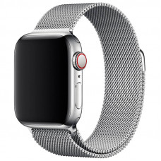 Ремешок Milanese Loop Design для Apple watch 42mm/44mm/45mm/49mm - Серебряный