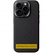 Шкіряний чохол Carved with MagSafe для Apple iPhone 16 (6.1) - Black