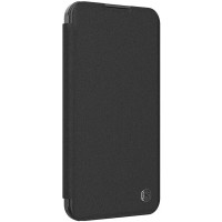 Шкіряний чохол-книжка Nillkin Qin Prop Plain Camshield для Apple iPhone 16 Pro (6.3) - Classic Black