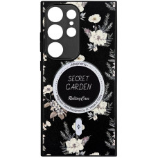 TPU+PC чохол Secret Garden with MagFit для Samsung Galaxy S23 Ultra - Black