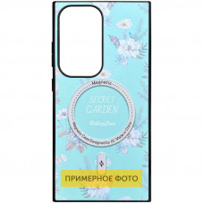 TPU+PC чохол Secret Garden with MagFit для Samsung Galaxy S23 FE - Mint