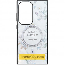 TPU+PC чохол Secret Garden with MagFit для Samsung Galaxy S23 FE - White