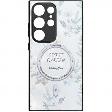 Чехол Secret Garden with MagFit для Samsung Galaxy S24 Ultra - White