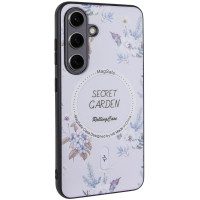 Чехол Secret Garden with MagFit для Samsung Galaxy S24 FE - White