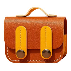 Шкіряний футляр Briefcase для навушників AirPods 3 - Brown / Yellow