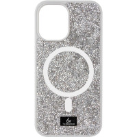 TPU чохол Bling World Rock Diamond with MagSafe для Apple iPhone 12 Pro / 12 (6.1) - Silver
