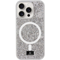 TPU чохол Bling World Rock Diamond with MagSafe для Apple iPhone 14 Pro (6.1) - Silver