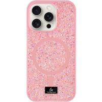 TPU чохол Bling World Rock Diamond with MagSafe для Apple iPhone 15 Pro (6.1) - Pink