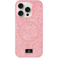 TPU чохол Bling World Rock Diamond with MagSafe для Apple iPhone 15 Pro (6.1) - Pink