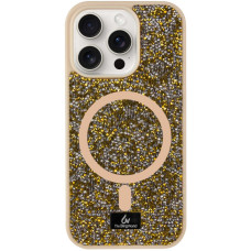 TPU чохол Bling World Rock Diamond with MagSafe для Apple iPhone 15 Pro Max (6.7) - Gold