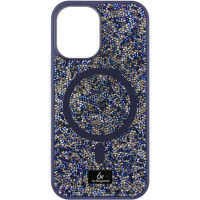 TPU чохол Bling World Rock Diamond with MagSafe для Apple iPhone 16 (6.1) - Navy Blue