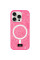 TPU чохол Bling World Rock Diamond with MagSafe для Apple iPhone 16 Pro (6.3) - Rose - фото
