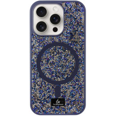 TPU чохол Bling World Rock Diamond with MagSafe для Apple iPhone 16 Pro Max (6.9) - Navy Blue