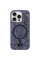 TPU чохол Bling World Rock Diamond with MagSafe для Apple iPhone 16 Pro Max (6.9) - Navy Blue - фото