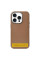 Кожаный чехол Leather Case Metal Buttons для Samsung Galaxy S24 FE - Brown - фото