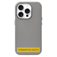 Шкіряний чохол Leather Case Metal Buttons для Xiaomi Redmi 14C / Poco C75 - Titanium Gray
