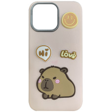 Чохол TPU Leather Toys для Apple iPhone 12 Pro / 12 (6.1) - Capybara / Pink