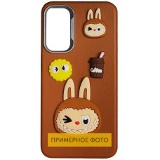 Чохол TPU Leather Toys для Xiaomi Redmi 12C / Poco C55 - Labubu / Brown