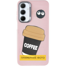 Чохол TPU Leather Toys для Xiaomi Redmi Note 13 Pro 4G / Poco M6 Pro 4G - Coffee / Pink