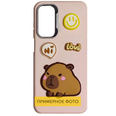 Чохол TPU Leather Toys для Xiaomi Redmi A3 - Capybara / Pink