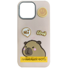 Чохол TPU Leather Toys для Apple iPhone 16e (6.1) - Capybara / Pink
