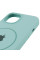 Чехол Silicone Case Full Protective (AA) with MagSafe для Apple iPhone 11 (6.1) - Бирюзовый / Light Turquoise - фото