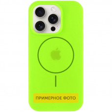 Чехол Silicone Case Full Protective (AA) with MagSafe для Apple iPhone 11 (6.1) - Салатовый / Neon green