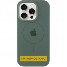 Чехол Silicone Case Full Protective (AA) with MagSafe для Apple iPhone 11 (6.1) - Зеленый / Pine green