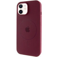 Чохол Silicone Case Full Protective (AA) with MagSafe для Apple iPhone 11 (6.1) - Бордовий / Plum