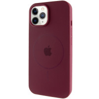 Чохол Silicone Case Full Protective (AA) with MagSafe для Apple iPhone 12 Pro / 12 (6.1) - Бордовий / Plum