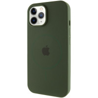 Чохол Silicone Case Full Protective (AA) with MagSafe для Apple iPhone 12 Pro / 12 (6.1) - Зелений / Cyprus Green