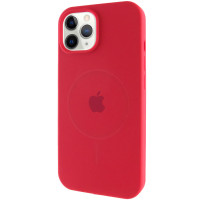 Чохол Silicone Case Full Protective (AA) with MagSafe для Apple iPhone 12 Pro / 12 (6.1) - Червоний / Deep Red