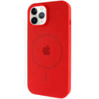 Чохол Silicone Case Full Protective (AA) with MagSafe для Apple iPhone 12 Pro / 12 (6.1) - Червоний / Red
