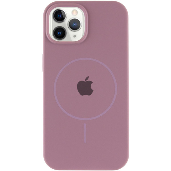 Чехол Silicone Case Full Protective (AA) with MagSafe для Apple iPhone 12 Pro / 12 (6.1) - Лиловый / Lilac Pride - фото