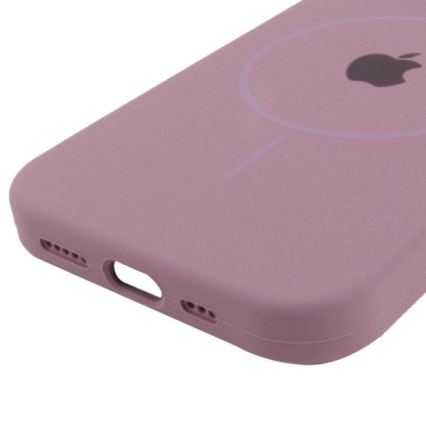 Чехол Silicone Case Full Protective (AA) with MagSafe для Apple iPhone 12 Pro / 12 (6.1) - Лиловый / Lilac Pride - фото