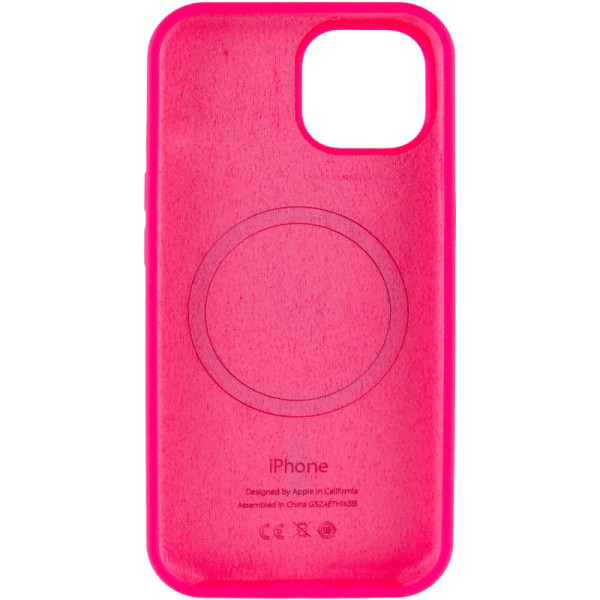 Чехол Silicone Case Full Protective (AA) with MagSafe для Apple iPhone 12 Pro / 12 (6.1) - Розовый / Barbie pink - фото